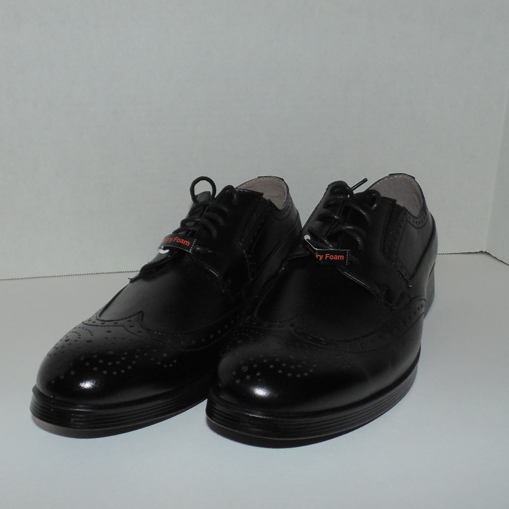 Deer Stags Black Wing Tip Shoes Men Size 9 - 9.5